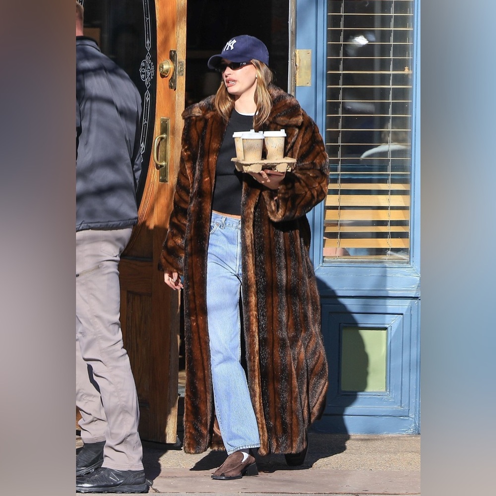 Vintage Ralph Lauren Faux Fur Coat Size M